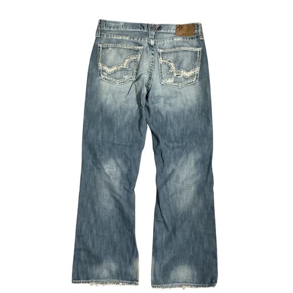 Big Star Pioneer Bootcut Distressed Jeans Men’s 32S Blue Denim - Picture 2 of 14